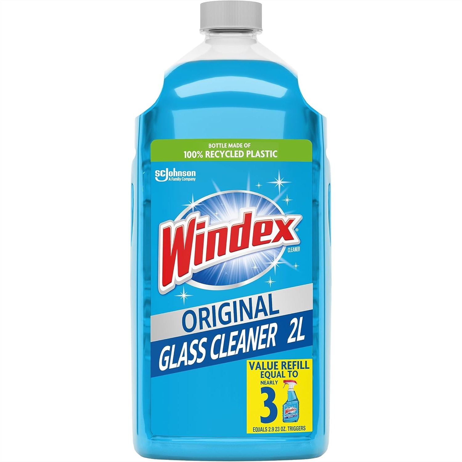 Glass Cleaner Streak - Glass and Window Cleaner Refill 2L,