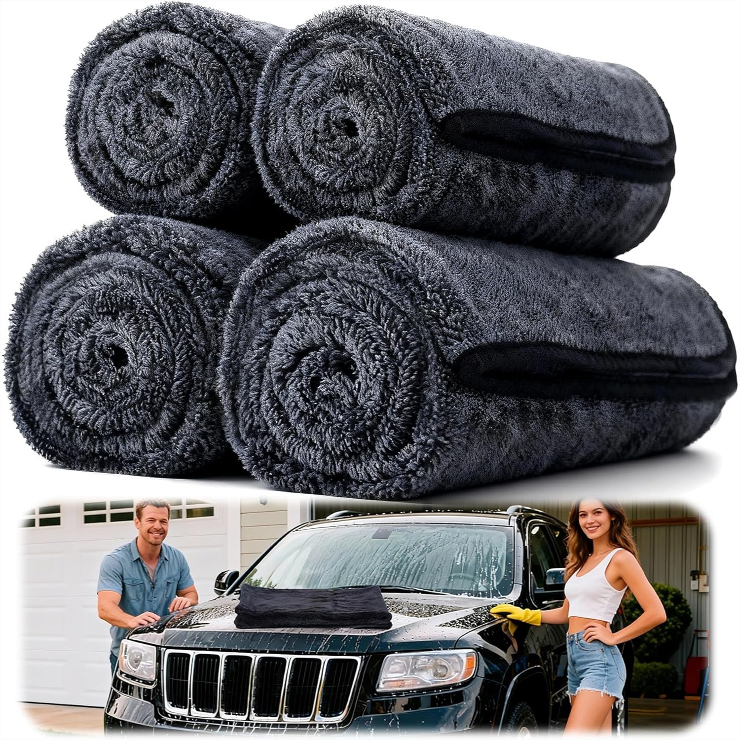 4PCS Microfiber Car Drying Tow - Microfiber Towel Detailing avis et prix