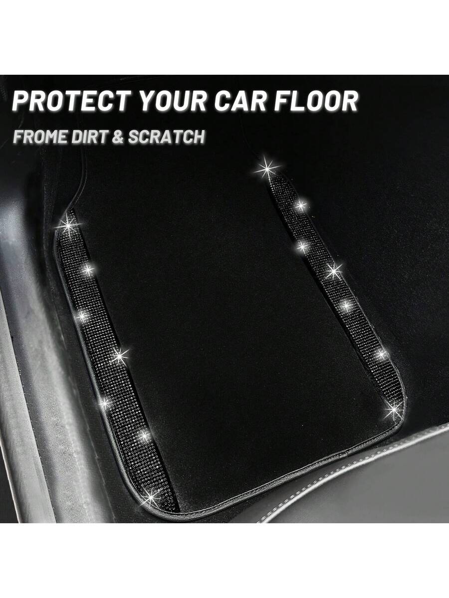 Bling Car Floor Mats Set With  - Dirt Brush Interior avis et prix