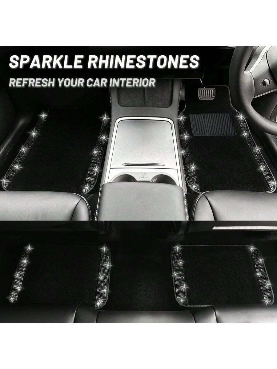 Bling Car Floor Mats Set With  - Dirt Brush Interior avis et prix