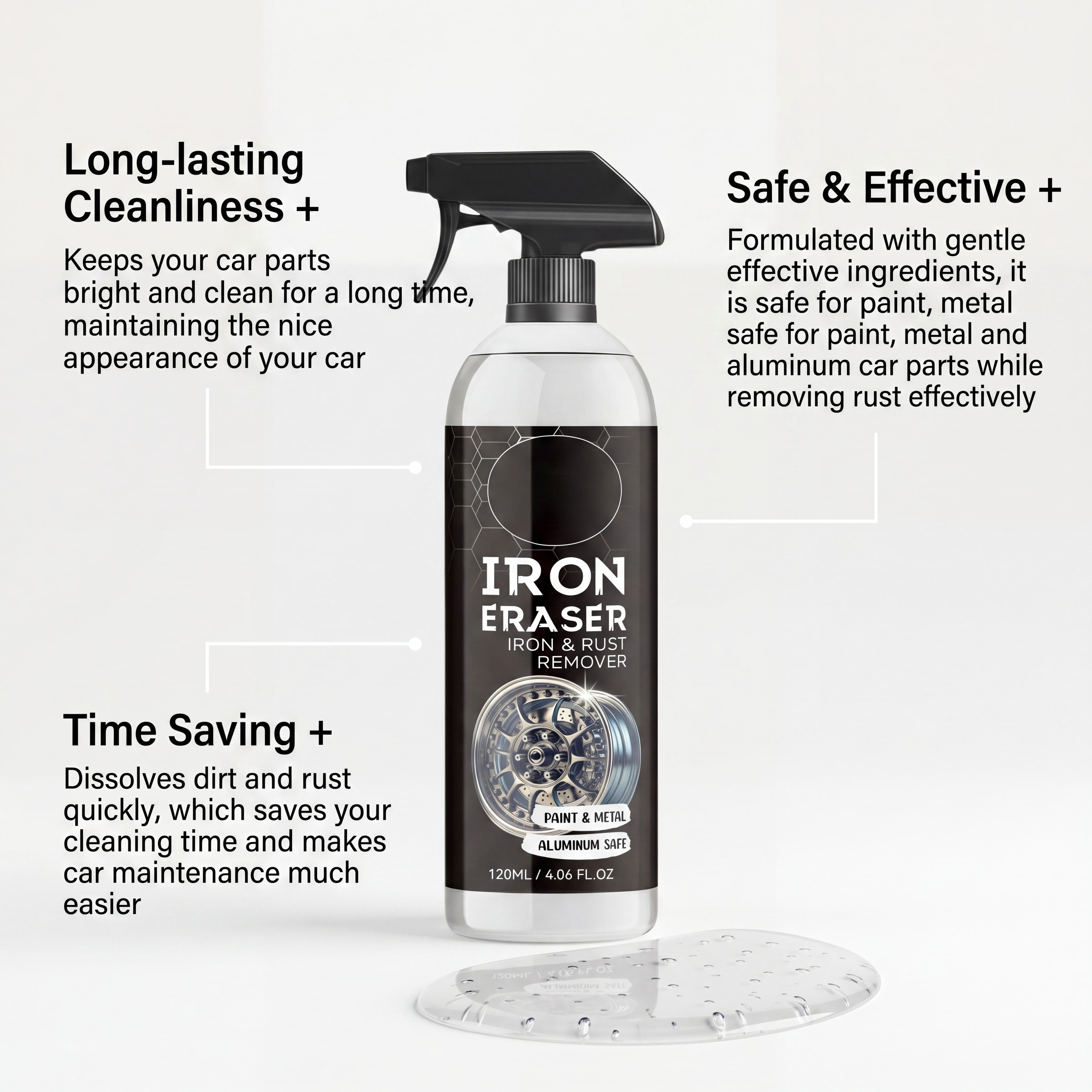 Car Rust Remover Spray Powerfu - Wheel Cleaner Alloy avis et prix