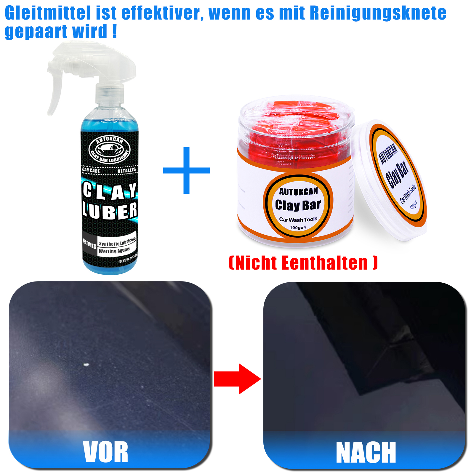 200G Car Clay Bar And 300ml Ma - Clay Bar Lubricant avis et prix