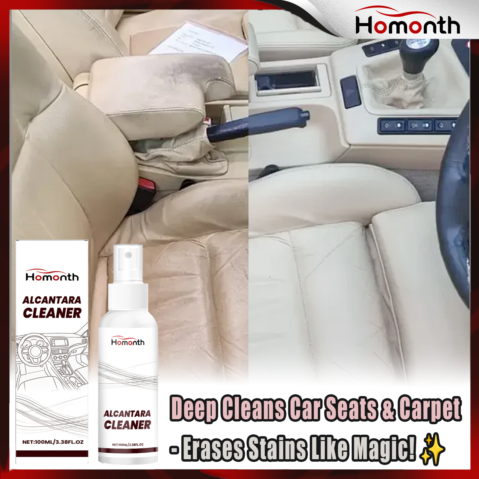 Car Interior Cleaning Spray Ca - Seat Cleaner Fabric avis et prix