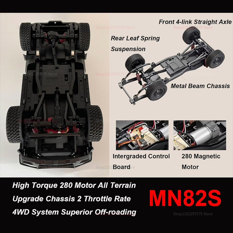 MN82 MN82S RC Crawler Truck 1/ - Dirt Brush Interior avis et prix