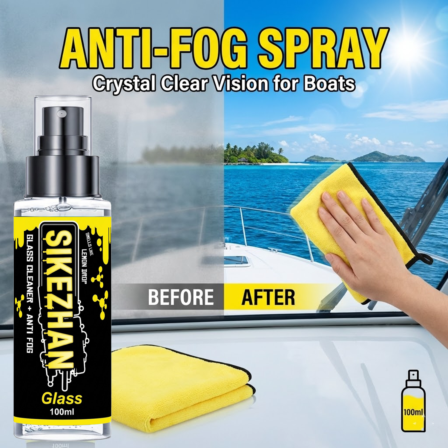 2in1 Anti Fog Spray Car Glass  - Glass Cleaner Streak avis et prix