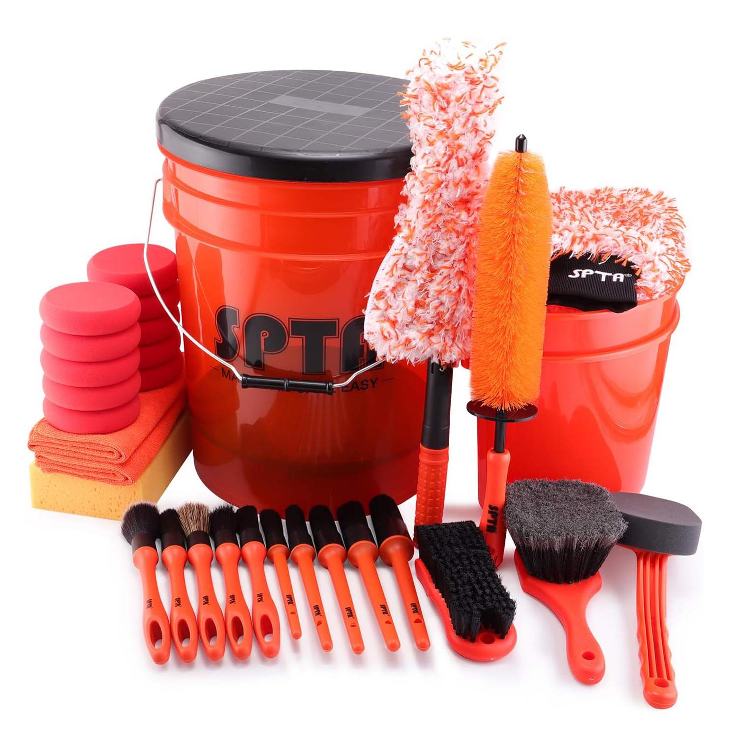 SPTA 33Pcs Car Wash 20L Bucket - Interior Detailing Kit avis et prix
