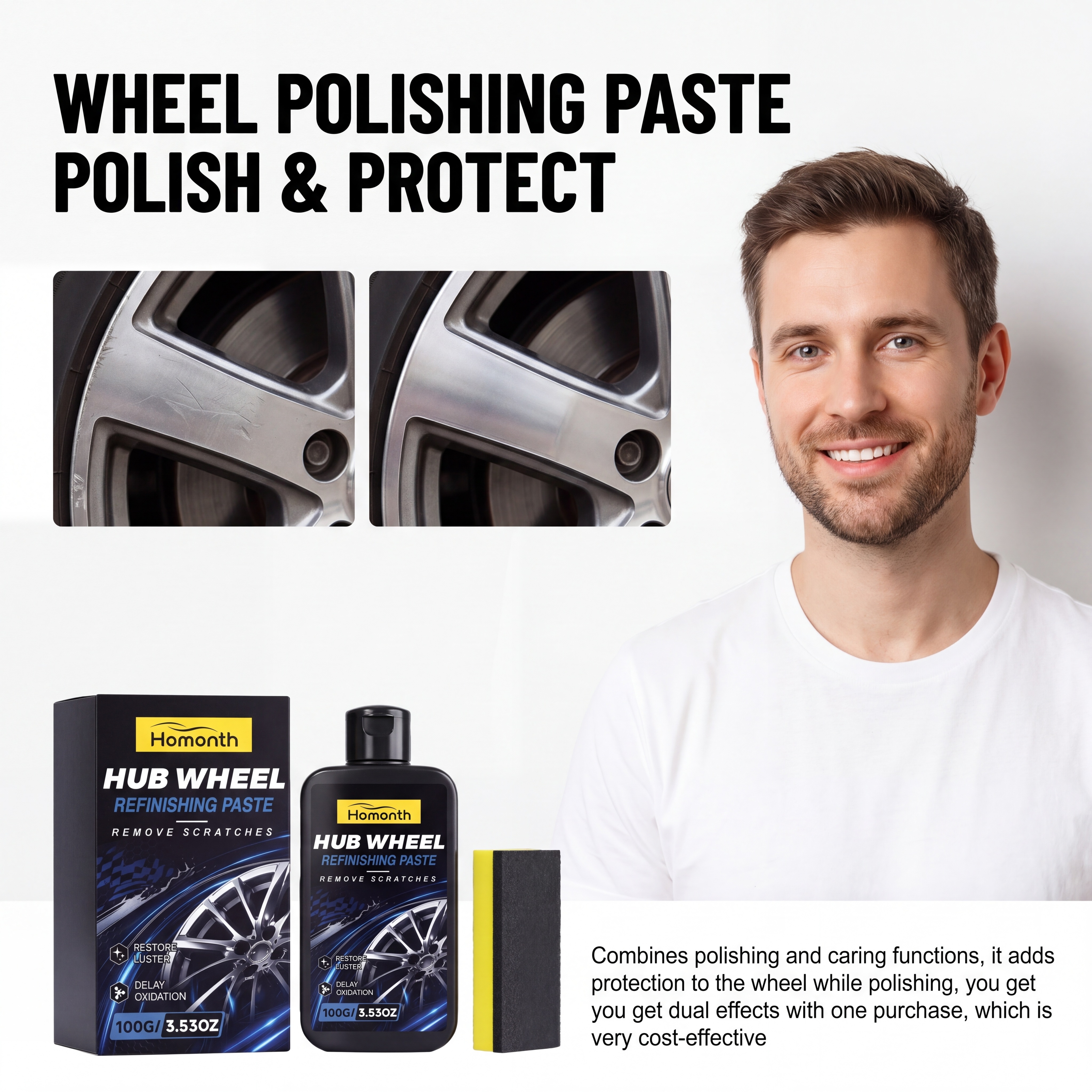 Wheel Polish Paste Scratch Rem - Wheel Cleaner Alloy avis et prix