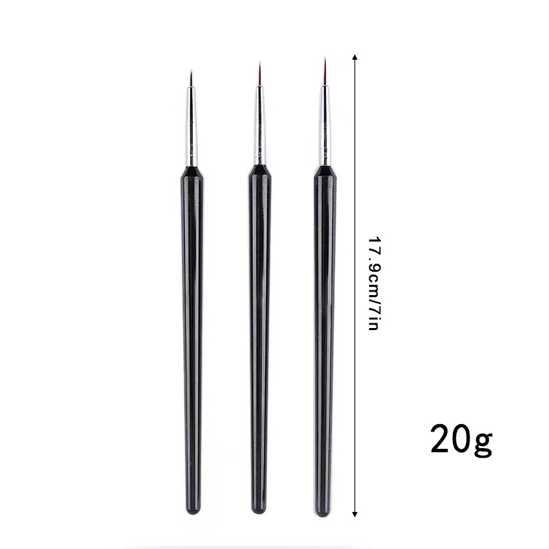 3Pcs Ultra-fine Nail Art Liner - Detailing Brush Set avis et prix