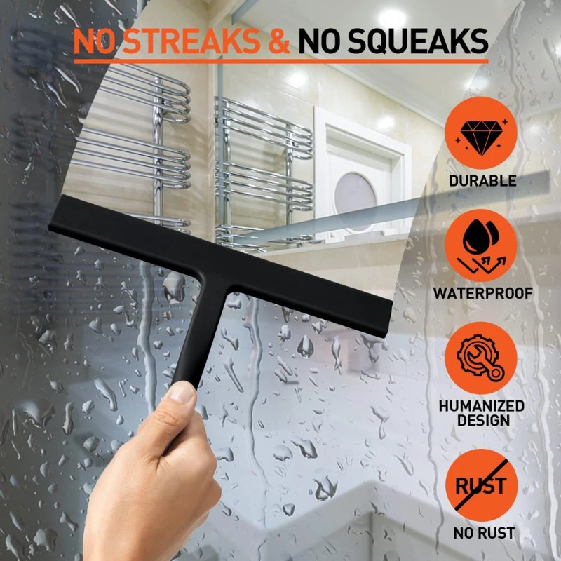 Matte Black Silicone Squeegee  - Glass Cleaner Streak avis et prix