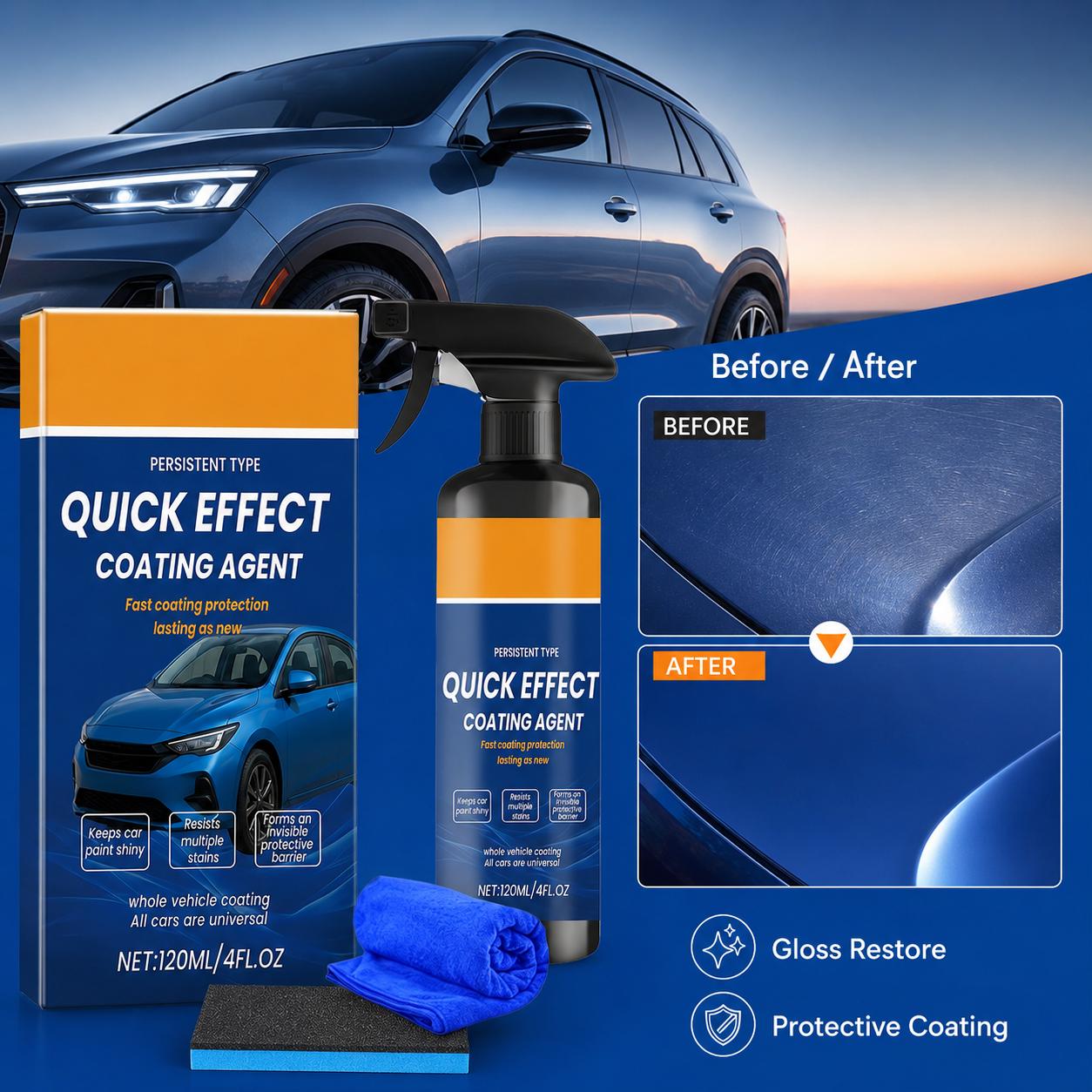 Car Coating Spray Quick Effect - Car Wax Ceramic Coating avis et prix