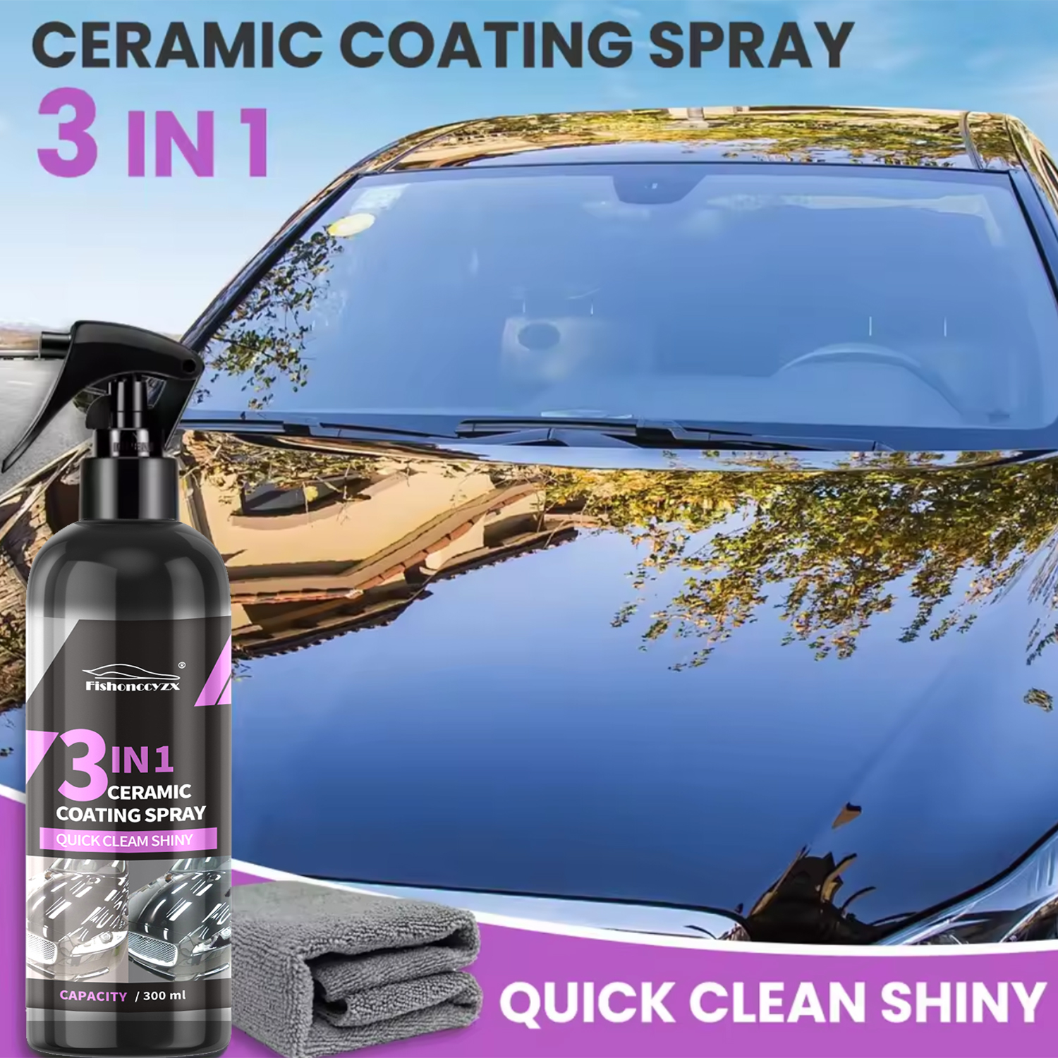 3 in 1 Car Ceramic Liquid Coat - Car Wax Ceramic Coating avis et prix