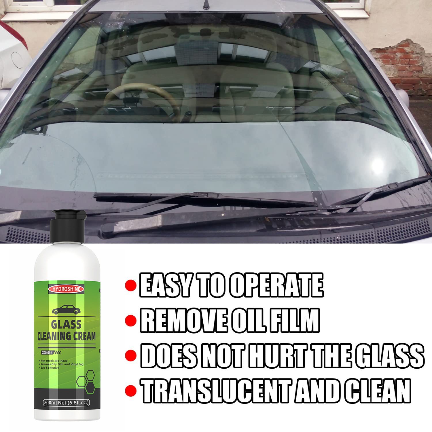 Hydroshine Car Glass Oil Film  - Glass Cleaner Streak avis et prix