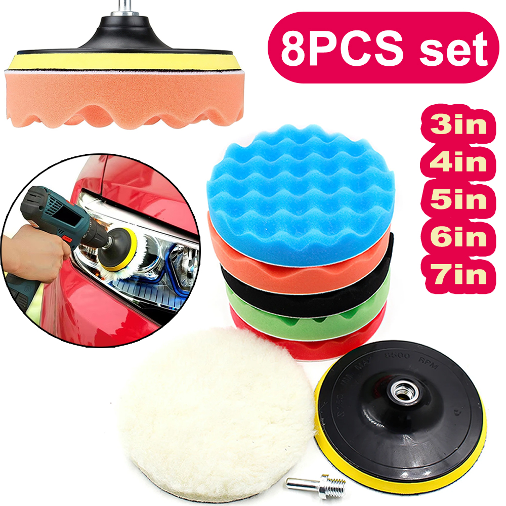 8Pcs Car Polishing Pads Kit 3/ - Polish Pad Set Buffer avis et prix