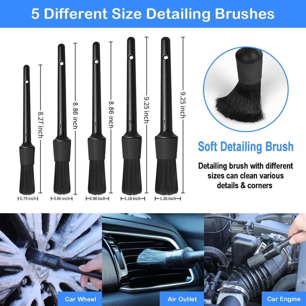 Car Wash Brush Set Detailing B - Dirt Brush Interior avis et prix