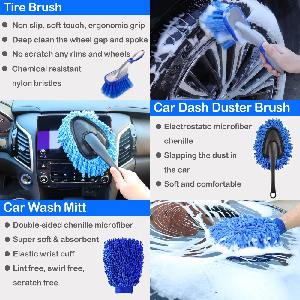 Car Wash Brush Set Detailing B - Dirt Brush Interior avis et prix